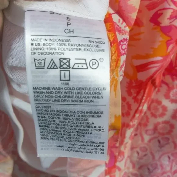 Old Navy Print Pintuck Swing Dress Summer Size Small - Picture 8 of 9